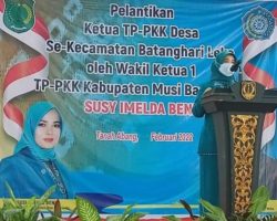 Susy Imelda Beni Lantik Ketua TP PKK Desa Kecamatan Batanghari Leko