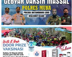 Desa Bukit Selabu Bersama Polres Muba Adakan Giat Gebyar Vaksin Massal