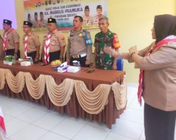 Babinsa Koramil 401-03/Sekayu Monitoring Rapat Kerja Kamabigus Pramuka Sekayu Tahun 2022
