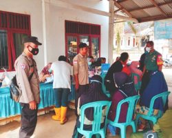 Warga Desa Nusa Serasan Antusias Ikuti Vaksin Booster Sebanyak 81 Orang.