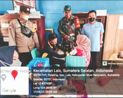 Babinsa Koramil 401-03/Sekayu Monitoring Vaksinasi Di Desa Teluk Kijing