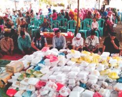 Babinsa Koramil 04-03/Sekayu Monitoring Acara Sedekah Bumi Desa Talang Mandung