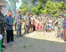 Anggota Makodim Dan Koramil 401-03/Sekayu Melaksanakan Karya Bakti Di Masjid Ar-Rohman