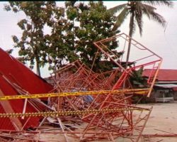 Gedung YAyasan Ulil Albab Kota Palembang Ambruk Satu Tewas Warga Ogan Ilir