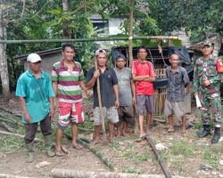 Babinsa Koramil 401-03/Sekayu Giat Komsos Serta Sosialisasi Karhutlah Di Desa Purwosari