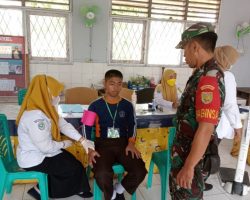 Babinsa Koramil 401-03/Sekayu Monitoring Seleksi Calon Paskriba Tingkat SMA/SMK Lais