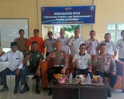 Babinsa Koramil 401-03/Sekayu Monitoring Sosialisasi Elektronik Traffic Law Enforcement (ETLE) Di Polsek Sekayu