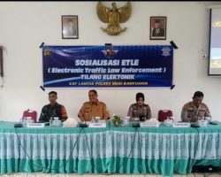 Babinsa Koramil 401-03/Sekayu Monitoring Sosialisasi Electronic Traffic Law Enforcement (ETLE) Dari Polres Muba