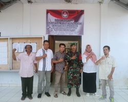Babinsa Koramil 401-03/Sekayu Monitoring Giat Posko Sekretariat Panitia Pemilihan Pilkades Serentak 2022