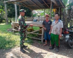 Babinsa Koramil 401-03/Sekayu Komsos Dan Sosialisasi Karhutlah Di Desa Tanjung Agung Utara