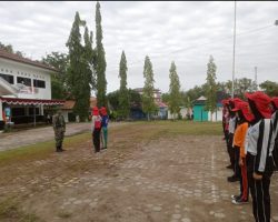 Babinsa Koramil 401-03/Sekayu Monitoring Giat Pelatihan Paskibra Di Kecamatan Lais