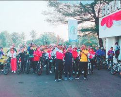 Babinsa Koramil 401-03/Sekayu Monitoring Sepeda Santai Dan Senam Serta Car Free Day