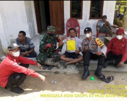Babinsa Koramil 401-03/Sekayu Giat Tim Patroli Terpadu Kecamatan Sungai Keruh Penanggulangan Karhutlah