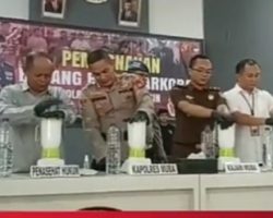 Polres Muba Musnahkan Barang Bukti Narkotika Jenis Sabu 1,1 Kg