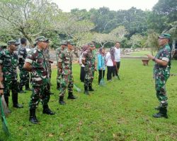 HUT Persit Kartika Chandra Kirana ke 77 Koramil 401 – 03 /Sekayu Melaksanakan  Karya Bakti Pembersihan Taman Makam Pahlawan ( TMP ) Kusuma Bangsa