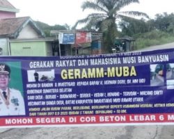GERAMM Bersama Masyarakat ,Terus Mendesak Pemkab Muba,Terkait Infrastruktur Jalan Simpang 3 Beruga – Macang Sakti.