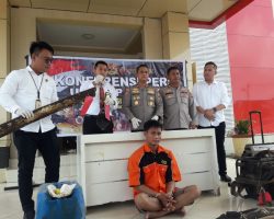 Polres Muba Bekuk Leo Candra Warga Desa Terusan Tersangka Kasus Tindak Pidana Ilegal Drilling