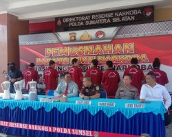 Polda Sumsel Musnahkan 1.030 Gram Sabu Serta 439 Ekstasi
