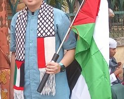 Warga Palembang Aksi Damai Bela Palestina
