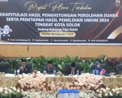 Melalui Rapat Pleno Terbuka, KPU Kota Solok Umumkan Hasil Rekapitulasi Perolehan Suara Pemilu 2024
