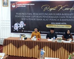 KPU Kota Solok Gelar Rakor Persiapan Pungut Hitung Suara serta Sosialisasi Rekapitulasi Pemilu 2024, dan Penertiban APK Kampanye