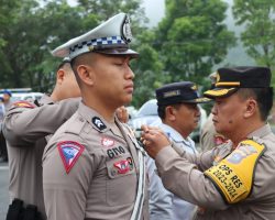 Waka Polres Solok Pimpin Apel Gelar Pasukan Operasi Keselamatan Lalu Lintas Singgalang 2024