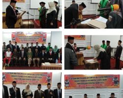 Sukseskan Pilkada Serentak 2024, Bawaslu Kota Solok, Resmi Lantik Anggota Panwaslu Kecamatan Se-Kota Solok