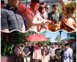 Ketua Kwarcab Pramuka Kab Solok Lantik Pengurus Kwarran Gerakan Pramuka di Kecamatan Pantai Cerm