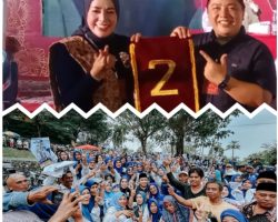 Massa Antusias Sambut Pasangan Bersemi Nomor 2, Simbol Kebangkitan Kabupaten Solok