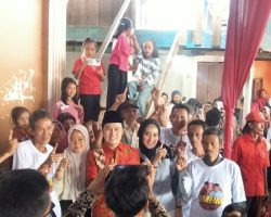 Coblos Nomor 1 Menggema di Desa Lawang Agung Mulak Ulu