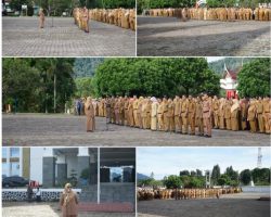 Kadis Kominfo Kab Solok Pimpin Apel Pagi Dilingkup Pemkab Solok