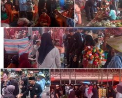 MASYARAKAT PASAR CUPAK MENYALA SAMBUT KEDATANGAN PASLON 01 ” SOLOK BERBUDI”