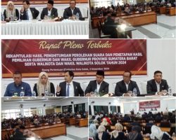 KPU Kota Solok Laksanakan Rapat Pleno Terbuka Rekapitulasi Suara Pilkada Kota Solok, Dhani – Suryadi 19601 Suara