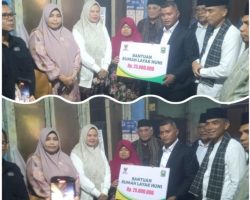 Berkah Ramadhan, Bupati Solok Serahkan Bedah Rumah Pada Keluarga Mampu Nurijah Jorong Taratak, Nagari Koto Laweh