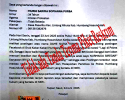 Nasabah BRI Unit Dolok Sanggul Kembali Melaporkan Pemilik Akun Dame Nuria Tobing