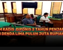 Mantan Kadis Lingkungan Hidup Humbahas Divonis Dua Tahun  Penjara