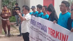 Diduga Korupsi, Melalui Aksi Damai, Lembaga PST Laporkan Oknum Kepala SMA Negeri 1 Pemulutan Selatan ke Kejati Sumsel
