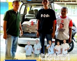 Dr. Maruli Siahaan Terus Salurkan Bantuan Sembako Ke Lima Tempat Berbeda