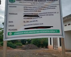 Warga RT 17 Kecewa, Proyek Jalan APBD 2025 Diduga Dipindahkan Kades ke RT 14