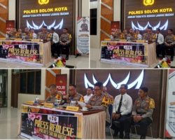 Kapolres Solok Kota Paparkan Capaian Kinerja Sepanjang Tahun 2025, Tercatat Kasus Narkoba Misteri Paling Menonjol