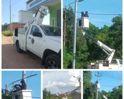 Respon Cepat Aduan Warga, Kasi PJU Hermansyah Gerak Cepat Perbaiki Lampu Jalan di Gandus