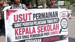 Dibalik Penugasan Ratusan Plt, Dinas Pendidikan Provinsi Sumsel Diduga Lelang Posisi Jabatan Kepala Sekolah