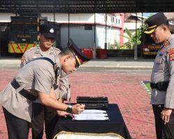 Kapolres Muba AKBP Ruri Prastowo Pimpin Upacara Sertijab Wakapolres, Kabag OPS, Kasiwas dan Empat Kapolsek Jajaran
