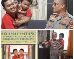 Sentuhan Humanis Polisi, Anak Hilang di Seberang Ulu II Berhasil Ditemukan dan Dipertemukan dengan Keluarga
