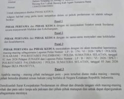 *Video Viral Berujung Damai, Junaidi dan Irza Prasetya Saling Memaafkan di Polrestabes Palembang*