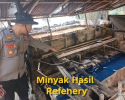 Polsek Keluang Bongkar Penyulingan Minyak Ilegal Kapasitas 80 Drum di Muba