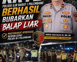 KRYD Polsek Ilir Barat I Bubarkan Balap Liar di Soekarno-Hatta, Empat Motor Diamankan