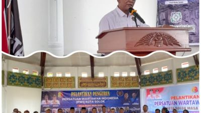 Ketua PWI Sumbar Resmi Melantik Drs. Raunis Roni Sebagai Ketua PWI Kota Solok 2026–2029, Bertekad Memperkuat Solidaritas, Bersatu Menjaga Amanah