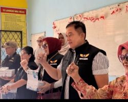 PMPB Sumsel Membagikan Masker Gratis di SMP Negeri 4 Talang Kelapa